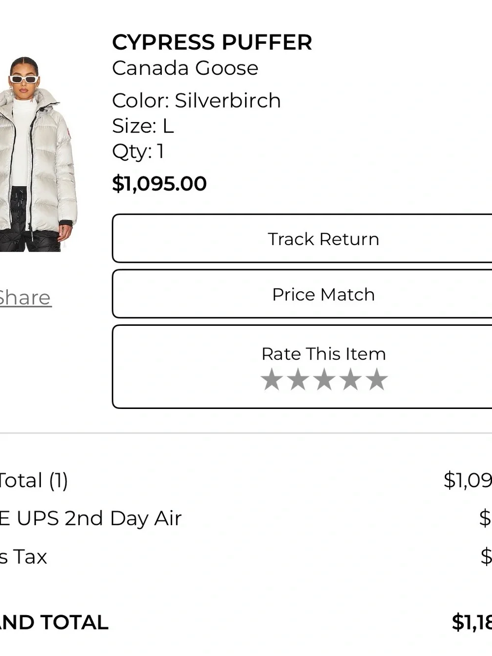 Canada Goose Cypress Puffer Jacket - Silverbirch